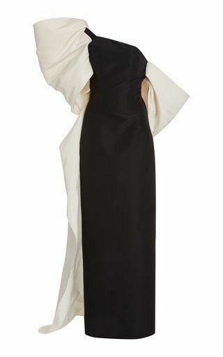 Moda Operandi Gown, Tailor Made Dress, Bow Gown, Wes Gordon, Black And White Dress, Bow Dress, Glam Dresses, Shoulder Design, Carolina Herrera