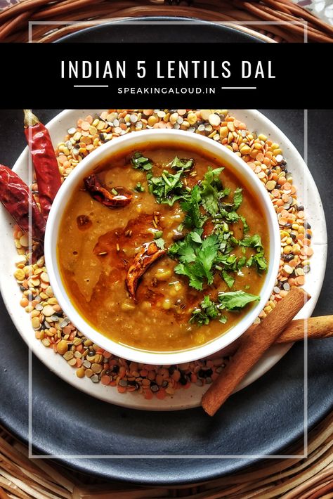 Delicious & Power Protein Packed - Mixed Lentils | Panchmel Dal Recipe #LentilRecipes #DalRecipes #IndianRecipes #GlutenFree Dal With Vegetables, Indian Dal Recipe Lentil Curry, Panchmel Dal Recipe, Mixed Dal Recipe, Mix Dal Recipe Indian, 9 Bean Soup, 9 Bean Soup Recipe, Mix Dal Recipe, Panchmel Dal