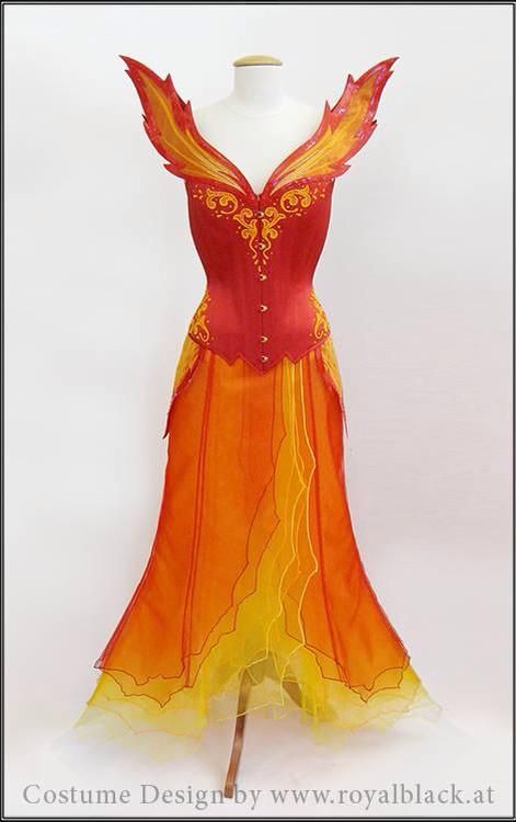 Flame princess dress? ! Phoenix Costume, Fire Costume, Costumes Couture, Idee Cosplay, Fantasy Dresses, Ballet Costumes, Fairy Costume, Fantasy Clothing, Firebird