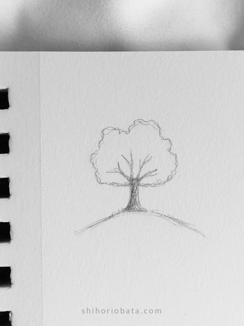 Aesthetic Trees Drawing, Drawing Backgrounds Ideas Sketch Easy, How To Draw Nature Easy, Drawings Of Trees Easy, Drawing Of A Tree Simple, Easy Drawings Of Trees, A Tree Drawing Easy, Forest Trees Drawing Easy, Easy Sketches Ideas For Beginners