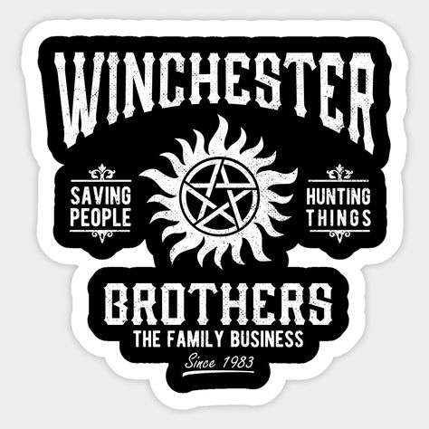 this tshirt makes a great gift for supernatural fans, it's impossible not to like it -- Choose from our vast selection of stickers to match with your favorite design to make the perfect customized sticker/decal. Perfect to put on water bottles, laptops, hard hats, and car windows. Everything from favorite TV show stickers to funny stickers. For men, women, boys, and girls. Supernatural Stickers, Sam And Dean Supernatural, Supernatural Merchandise, Front Page Design, Single Stickers, Supernatural Wallpaper, Winchester Supernatural, Supernatural Fans, Wooden Projects