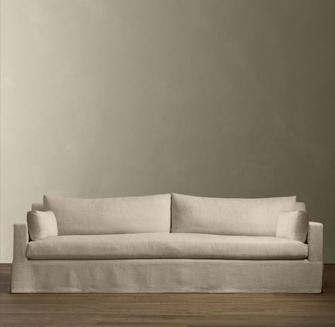 Annals of Bad Design: Extra Deep 'Luxe' Sofas - Improvised Life Restoration Hardware Sofa, Deep Couch, Neutral Sofa, Linen Couch, Interior Minimalista, Furniture Logo, Classic Sofa, Linen Sofa, Home Modern