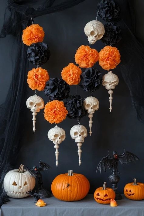 "Deck your walls with DIY Halloween Garlands for a spooky celebration! 🎃🕸️ Perfect for Halloween parties. #DIYHalloweenGarland #FestiveWallDecor #SpookyInspo" Halloween Garlands, Diy Halloween Garland, Halloween Garland, Easy Diy Halloween, Halloween Parties, Diy Halloween, Halloween Diy, Halloween Party, Halloween Decorations