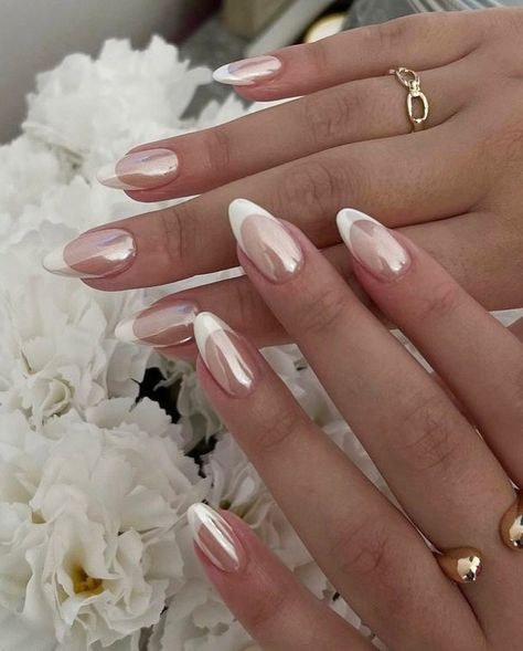 Happy Hump Day 🤍 A little Bridal Nail inspo for you today, would you go a little different on your wedding day or keep it pure and simple? F x 📍 The Cleve . Wellington . TA21 8SN 💻 www.larabellebridal.com ☎️ 07422 687 288 🔗 Link in Bio #nailinspo #bridalnails #bridalshop #bridalshopsomerset #weddingdressshop #dreamweddingdress #bridetobe #2024bride #2025bride #sayyestothedress #somersetbride #devonbride #dorsetbride #somersetwedding #weddinginspo #wedding #bride #taunto... Simple Nails For Engagement, Best Wedding Nails Brides, Nails For Wedding The Bride, Wedding Manicure For Bride, Bio Gel Nail Designs, Almond Nails 2024, Nails For Bride Wedding Day, Bride's Nails Wedding, Nail For Bride