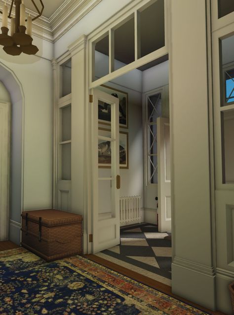 Bloxburg Builds Interior, Bloxburg Cafe Apartment, Bloxburg Vintage House Ideas, Roblox Bloxburg Castle, Door Ideas Bloxburg, Bloxburg Townhouse Interior, Entry Way Bloxburg Ideas, Vintage Bloxburg House Exterior, Front Door Bloxburg