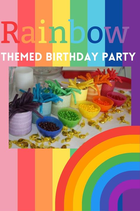 Rainbow Themed Birthday Party Ideas, Rainbow Party Ideas, Rainbow Birthday Party Decorations, Birthday Party Rainbow, Rainbow Themed Birthday Party, Party Activities Kids, Rainbow Activities, 1st Birthday Pictures, Toddler Ideas