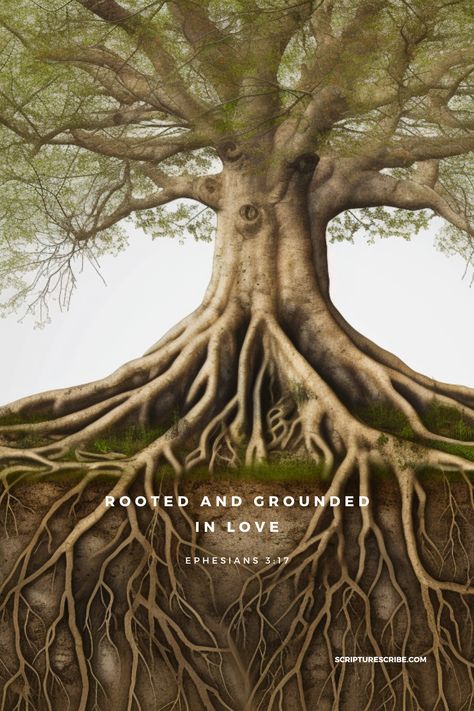 Ephesians 3v17 Rooted and Grounded in Love Rooted And Grounded In Love, Ephesians 3 20 Wallpaper, Ephesians 3 17, Matthew Mark Luke John, Rooted In Christ, Bible Readings, 2 Thessalonians, Bible Verse Background, Colossians 1