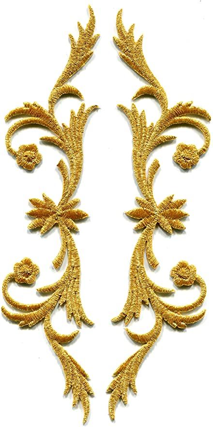 Fabric Applique Diy, Leaf Embroidery Design, Sew Applique, Boho Art Deco, Gold Work Embroidery, Bead Embroidery Patterns, Beaded Jewels, Sewing Appliques, Gold Embroidery