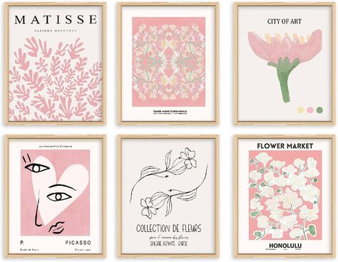 Amazon.com: QIAOMICS Pink Flower Market Wall Art Prints,Abstract Matisse Wall Decor Aesthetic,Colorful Exhibition Posters Wall Art Flower Pictures for Bedroom,Living Room (8"×10" Unframed): Posters & Prints Pink Flower Pictures, Art Picasso, Pink Wall Decor, Pastel Poster, Flower Market Poster, Wall Art Flower, Prints Abstract, Wall Decor Pictures, Green Wall Art