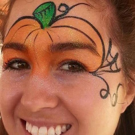 Fun Halloween Face Paint, Halloween Face Paint Kids Easy, Easy Halloween Face Painting For Kids, Small Halloween Face Paint, Halloween Easy Face Paint, Pumpkin Face Paint For Kids, Quick Halloween Face Paint, Easy Pumpkin Face Paint, Halloween Face Paint Ideas For Kids