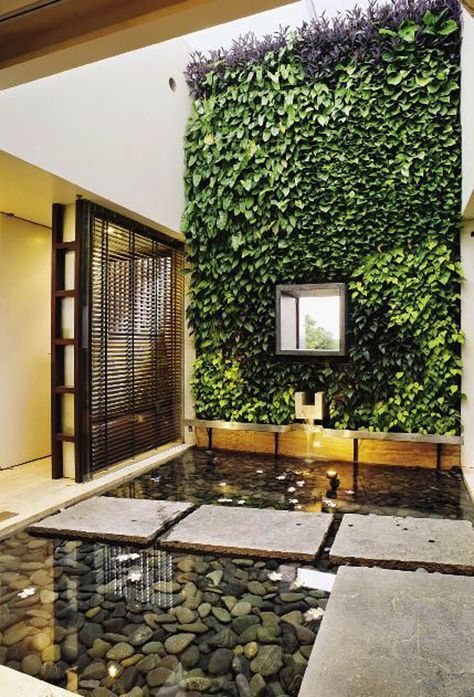 20 Indoor Fish Pond Design Ideas For Small Spaces | Home Design And Interior Indoor Fish Pond, Fish Pond Design, Pond Design Ideas, Indoor Pond, Fish Pond Gardens, Indoor Water Features, Terrace Ideas, Indoor Balcony, Balcony Design Ideas