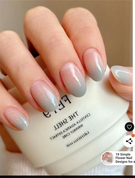 Simple Ombre Nails, Sage Green Nails, Ombre Chrome Nails, Faded Nails, Bridesmaids Nails, Minimal Nails Art, Milky Nails, Nails Ombre, Chrome Nails Designs