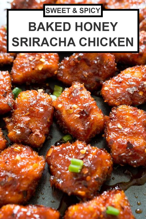 Honey Sriracha Chicken, Sriracha Chicken, Easy Healthy Meal Prep, Sriracha Sauce, Quick Healthy Meals, Health Dinner Recipes, Healthy Food Choices, Good Healthy Recipes, Mediterranean Diet