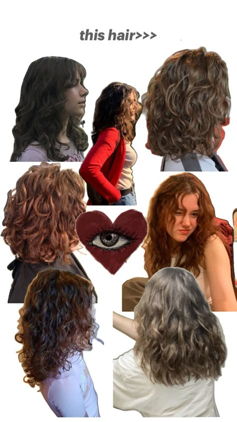 i love this sm (2c, 2b, mid, short, curly, wavy, brown, aesthetic, dream hair) 2c Short Hair, Wavy 2c, Curly Hair 2c, Aesthetic Dream, Curl Pattern, Short Wavy Hair, Short Wavy, Brown Aesthetic, Dream Hair