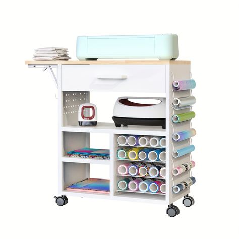 Faster shipping. Better service Heat Press Cart, Vinyl Roll Holder, Craft Storage Cart, Cart Organizer, Crafting Table, Mobile Workstation, Organization Cart, Craft Storage Organization, Vinyl Roll