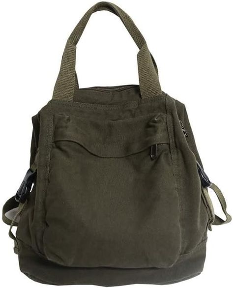 Amazon.com | Small Boho Canvas Backpack for Women Vintage Style Outdoor Travel Bag Casual Daypack Grunge Aesthetic Hippie Y2K Backpack (Green,One Size) | Casual Daypacks Y2k Backpack, Hippie Backpack, Boho Canvas, Backpack For Women, Small Boho, Canvas Backpack, Grunge Aesthetic, Women Vintage, Outdoor Travel