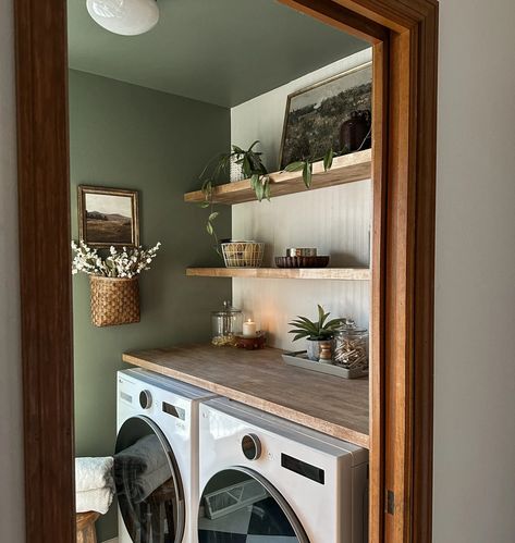 Top Laundry Room Design Ideas – Forbes Home Laundry Room Paint Color, Functional Laundry Room, Laundry Room Paint, Laundry Room Colors, Laundry Nook, Small Laundry Room Makeover, Laundry Room Ideas Small Space, Green Laundry, Indoor Oasis