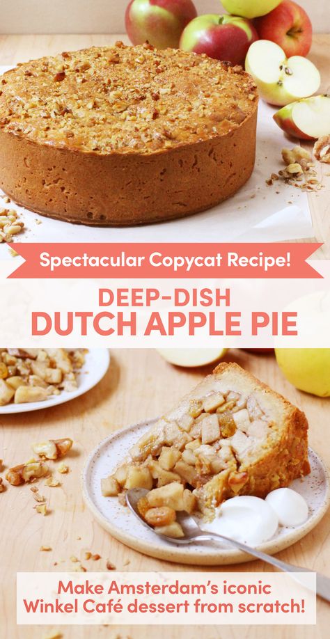 Dutch Apple Pie Galette Recipes, Dutch Apple Cake, Dutch Desserts, Season Recipes, Homemade Pies, Dessert From Scratch, Pies Recipes, Dutch Apple Pie, Dutch Apple