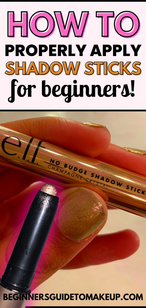 Eye Shadow Pencil Crayons Tutorial, Elf Eye Shadow Stick, How To Apply Eyeshadow Stick, Stick Eyeshadow Makeup Tutorials, Best Eye Shadow Sticks, Focallure Eyeshadow Tutorial, How To Use Cream Eyeshadow, Eyeshadow Pencil How To Use, Eyeshadow Pencil Tutorial