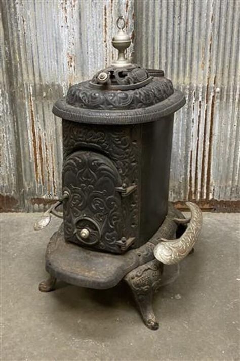 Can you feel the heat?   Featuring this vintage Gem City Stove Co. Cast Iron Stove from Quincy, IL!!  This stove measures approximately 29" wide, 44" tall and 32" deep.    Made by the Gem City Stove Company out of Quincy, IL.  Does show authentic age and wear from dirt, grime, and some rust inside and out. Refurbish this to use again in your shop, garage, barn, hunting cabin or man cave!  Please examine the photos carefully before puchasing as they are a part of this description.  Please be advised that this will be freight delivery to the Continental United States. Freight shipping is not the same as ground.  Residential shipping is curbside, they do not bring the item inside. We will need a contact phone number we can give the freight company.   Instagram: theoldgrainery Facebook: The Ol Antique Cast Iron Stove, Parlor Stove, Antique Kitchen Stoves, Company Instagram, Parlour Stove, Wood Burning Heaters, Stoves For Sale, Shop Garage, Cast Iron Stove