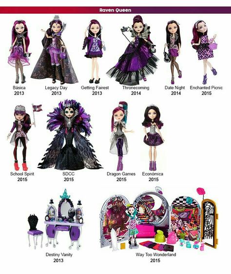 Raven Queen Doll Raven Queen Doll, Ever After Dolls, Moster High, Personajes Monster High, Raven Queen, Monster High Art, Disney Dolls, Monster High Doll, Doll Repaint