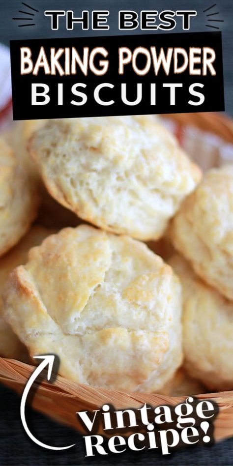 A classic no-fail recipe to make THE BEST flaky and buttery EASY BAKING POWDER BISCUITS, passed down from generation to generation. Such a great side to so many meals from the everyday to the special occasion holiday dinners. #biscuits #easybiscuits #biscuitsrecipe Baking Powder Biscuits Recipe Easy, Easy Biscuits, Biscuits Homemade, Best Biscuit Recipe, Easy Homemade Biscuits, Baking Soda Biscuits, Baking Powder Biscuits, Homemade Biscuits Recipe, Baking Power