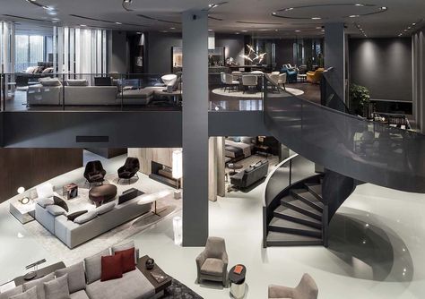 Minotti Shanghai By Domus Tiandi Korean Penthouse Luxury, Korean Appartement, Penthouse Luxury, Houses Mansions, Studio Layout, Luxury Houses Mansions, Condo Interior, Architect Design House, 70th Anniversary