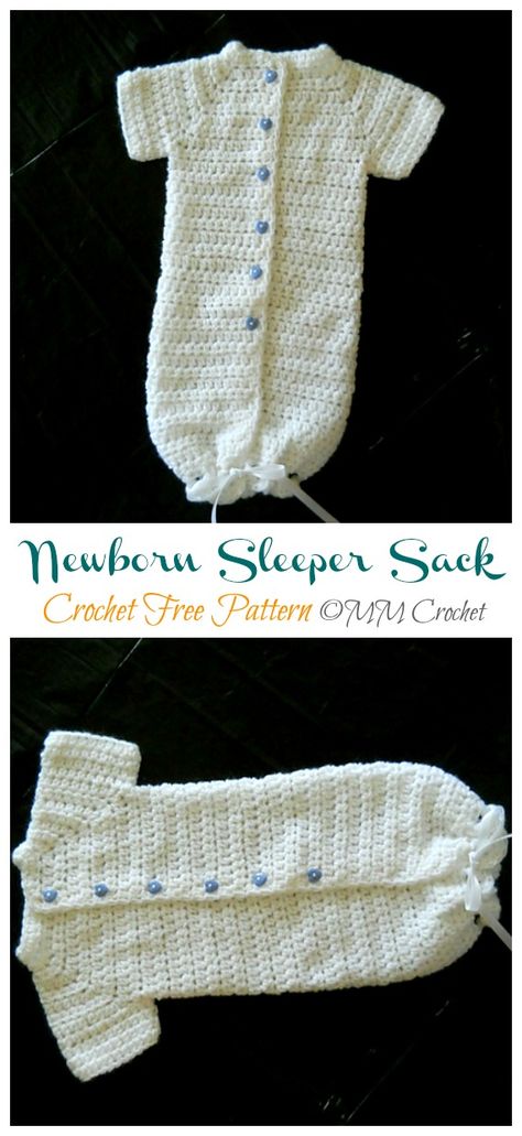 Newborn Sleeper Sack Crochet Free Pattern - Baby #Sleep; Bag Free #Crochet; Patterns Crochet Baby Sleep Sack Pattern Free, Crochet Baby Sleep Sack Pattern, Baby Sleep Sack Pattern Free Crochet, Free Crochet Patterns Newborn, Crochet Newborn Sleep Sack Free Pattern, Crochet Snuggle Sack Pattern Free, Sleep Sack Crochet Pattern Free, Crochet Baby Sack Free Pattern, Free Crochet Patterns For Newborns