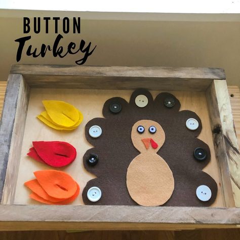 Thanksgiving Sensory Activities For Preschool, Preschool Thanksgiving Table Centerpiece, Montessori Fall Art Activities, Montessori November Practical Life, Montessori Holiday Crafts, November Table Top Activities, Thanksgiving Practical Life Montessori, November Reggio Activities, Felt Activities Preschool