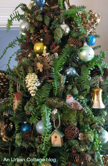 Fern Christmas Tree, Renovating An Old House, Woodland Christmas Theme, Fern Christmas, Darryl Carter, Marblehead Massachusetts, England Houses, Props Ideas, Woodland Tree