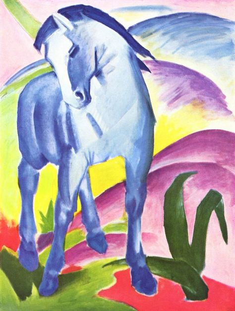 Teoría del color: armonía y contraste de colores Frank Marc, Painting Meaning, Art Cookies, Blue Rider, Painted Horses, Draw Hands, Franz Marc, Abstract Horse, Horse Dressage