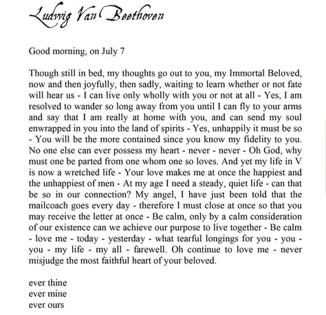 Beethoven's letter to his Immortal Beloved Immortal Beloved, Love Drama, City Quotes, Sweet Romance, Wedding Quotes, Magic Words, Yahoo Search, Hopeless Romantic, Love Words