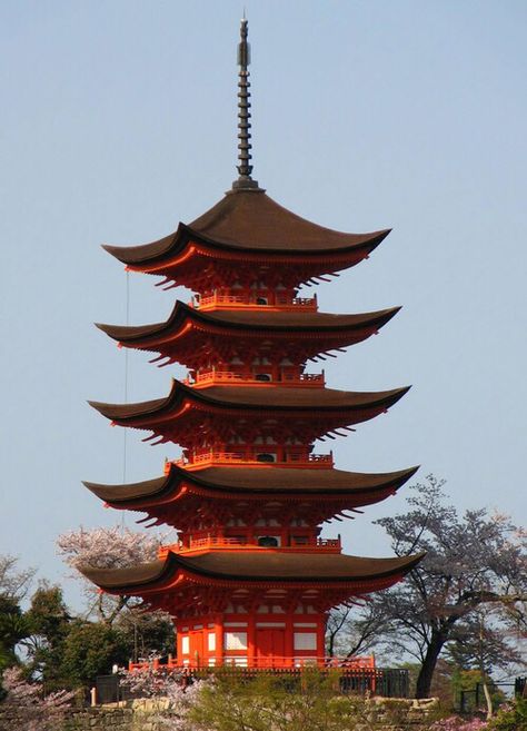 Orange color Pagoda Buda Wallpaper, Temple Tattoo, Hanya Tattoo, Chinese Pagoda, Japanese Buildings, Japan Temple, Ancient Chinese Architecture, Japanese Pagoda, Japanese Temple