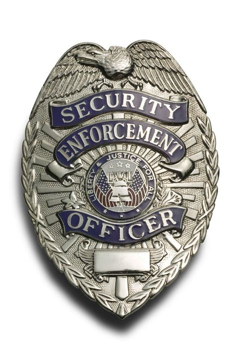 Generic Security Enforcement Officer Badge Armadura Ninja, Safety Patrol, Army Challenge Coins, Army Symbol, Security Uniforms, Chicago Police Officer, Fallen Officer, Security Badge, Law Enforcement Badges