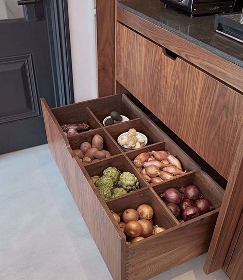 Save this pin for 21 genius kitchen storage solutions that will transform your space! From clever organization hacks to space-saving tips, these ideas are a game-changer. #KitchenStorage #HomeOrganization #DIYHomeDécor Diy Laundry Room Shelves, Vegetable Drawer, Clever Kitchen Storage, Clutter Free Kitchen, Room Storage Diy, Balcony Ideas Indian, Laundry Room Shelves, Wooden Organizer, Vegetable Storage