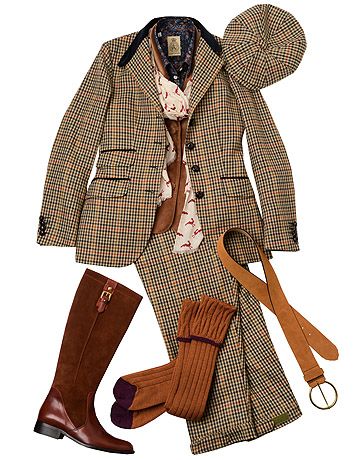 English Country Fashion, Mode Tartan, Hunting Fashion, British Country Style, Tweed Fashion, Tweed Run, Tweed Outfit, Style Anglais, Tweed Suit