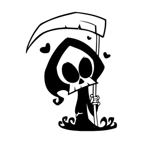 Reaper Drawing, Cricut Halloween, Halloween Drawings, Cricut Projects Vinyl, Grim Reaper, Halloween Coloring, Skull Art, 그림 그리기, Cricut Crafts