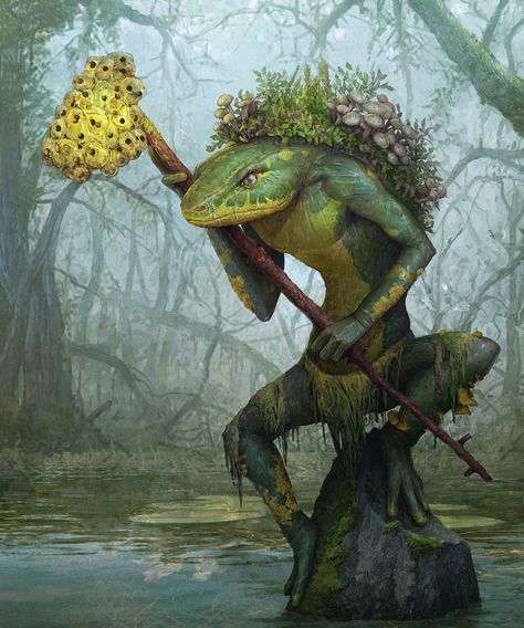 ArtStation - Swamp creature, Oleg Kapustin Swamp Creature, By Any Means Necessary, Dnd Monsters, Creature Drawings, Fantasy Races, Unusual Art, Fantasy Monster, Creature Concept Art, Fantasy Artist