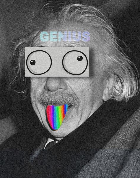 Photoshop, funny, aesthetic, Einstein Graphic Designer Profile Picture, Einstein Aesthetic, Albert Einstein Wallpaper, Einstein Illustration, Funny Einstein, Albert Einstein Art, Harvard Dorm, Photoshop Funny, Funny Aesthetic