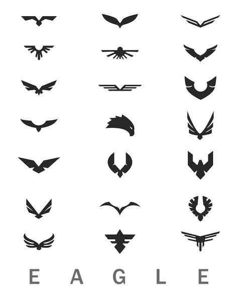 Bad Logo Design, Simbols Tattoo, Eagle Icon, Falcon Logo, See Tattoo, Logo Minimalista, Inspiration Logo Design, Wing Design, Eagle Design