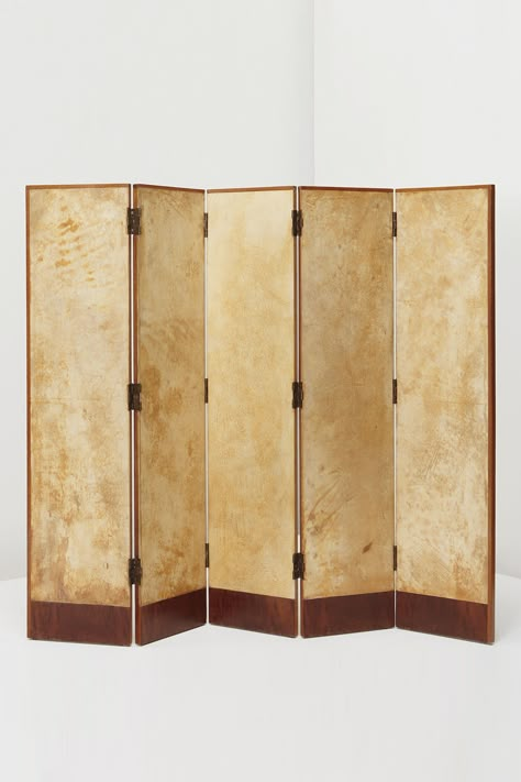 Jean-Michel Frank Parchment Screen. France, 1930s. Archives image. Jean-Michel Frank was a French Art Deco interior designer. Leading designers recognize today Frank as one of the greatest sources of inspiration to many present-day designs. JeanMichelFrankScreen #JeanMichelFrankFurniture #JeanMichelFrankParchment #JeanMichelFrankDesign #JeanMichelFrankInteriors #LuxuryParchmentFurnitureDesign Jean Michel Frank, Big Blank Wall, Dressing Screen, Screen Partition, Folding Screens, Partition Screen, Panel Screen, Room Divider Screen, Divider Screen