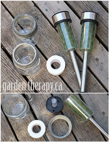 Solar Light Diy, Lid Crafts, Solaire Diy, Mason Jar Solar Lights, Jar Projects, Koti Diy, Solar Lights Diy, Solar Light Crafts, Solar Mason Jars