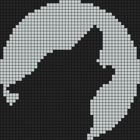 Alpha Pattern #14249 Preview added by puppydog Wolf Knitting Pattern, Wolf Cross Stitch Pattern Free, Wolf Alpha Pattern, Pixel Art Pattern For Crochet, Wolf Pixel Art, Alpha Patterns Pixel Art, Pixel Art Crochet, Virkning Diagram, Wolf Pattern