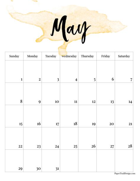 Print this watercolor design May 2022 calendar printable page and stay organized with a fun DIY planner that is budget friendly.