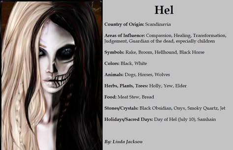 Correspondences of Hel Hel Symbol Norse Mythology, Elli Norse Mythology, Hel Goddess Offerings, Hel Norse Goddess Art, Goddess Hel Art, Working With Hel Goddess, Goddess Hel Norse Mythology, Hel Deity, Hel Goddess Mythology