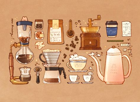 귀여운 음식 그림, Food Drawings, Cute Food Drawings, Cute Food Art, Brewed Coffee, Food Drawing, Freelance Illustrator, Food Illustrations, Cute Food