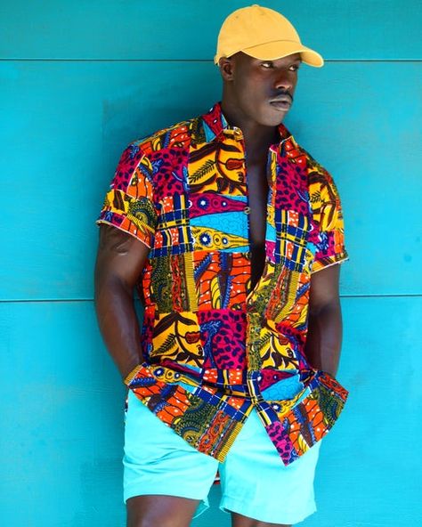 Caribbean Mens Fashion, Afronation Outfits Men, Afro Festival, Afro Clothes, Hawaiian Outfit Men, Vacation Outfits Men, Caribbean Fashion, Afrocentric Fashion, Shirts And Pants