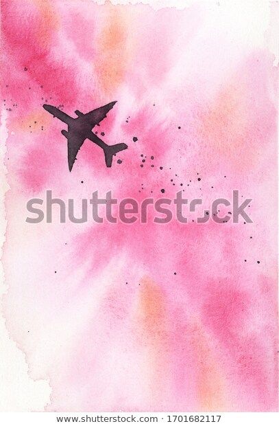 Airplane Watercolor, Airplane Card, Airplane Flying, Watercolor Beginner, Watercolor Painting Techniques, Painting Inspo, Art Idea, Dream House Interior, Watercolor Drawing