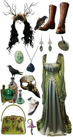 Witch's Familiar Outfit | ShopLook Hedge Witch Aesthetic Outfit, Earth Witch Outfit, Fantasy Witch Outfit, Witch Lookbook, Witch Aesthetic Clothes, Forest Witch Outfit, Forest Witch Costume, Witch Aesthetic Outfit, Masquerade Mask Costume