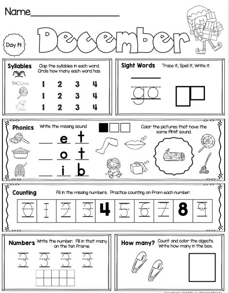 FREE Morning Work for Kindergarten - Common Core Aligned - math, reading, language arts, writing and more! FREEBIE week - Christmas - Santa - December #kindergarten #kindergartenreading #kindergartenmorningwork #kindergartenmath Work For Kindergarten, Free Morning Work, January Kindergarten, Kindergarten Morning Work, January Activities, Common Core Kindergarten, Activities For Kindergarten, Primary Students, Education Kindergarten